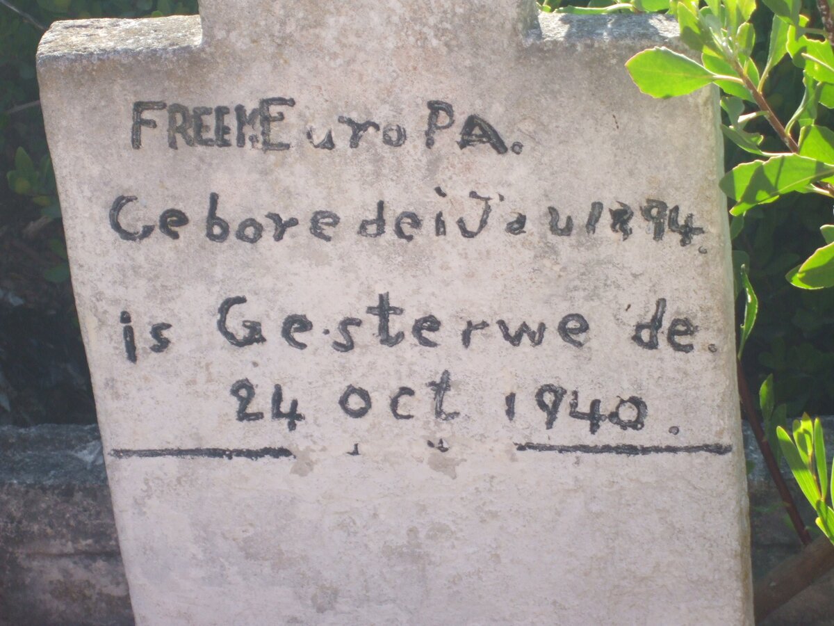 EUROPA Freek 1894-1940