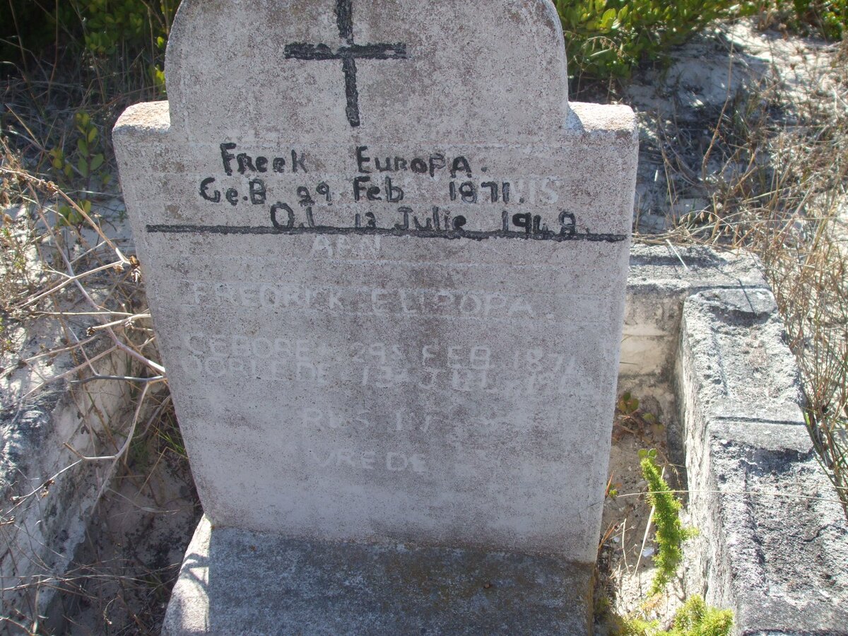 EUROPA Fredrick 1871-1948