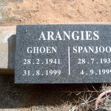 ARANGIES Ghoen 1941-1999 :: ARANGIES Spanjoor 1933-1999