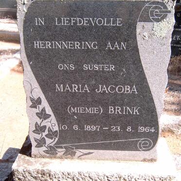 BRINK Maria Jacoba 1897-1964