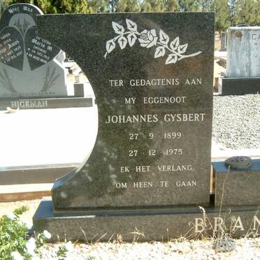 BRAND Johannes Gysbert 1899-1975