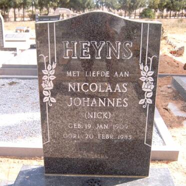 HEYNS Nicolaas Johannes 1909-1985