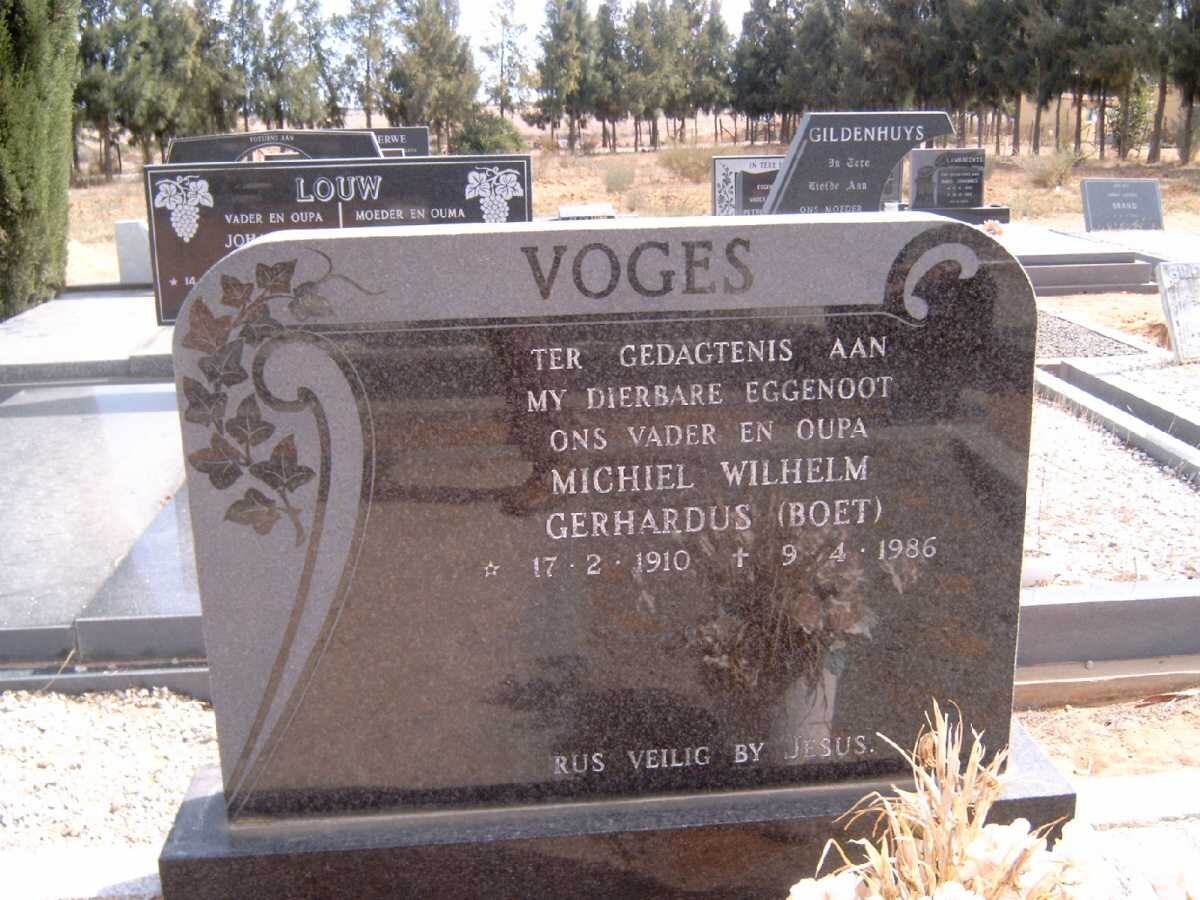 VOGES Machiel Wilhelm Gerhardus 1910-1986