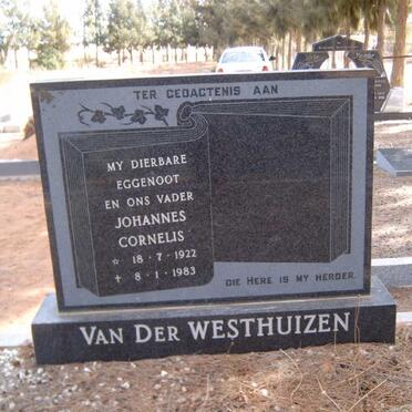 WESTHUIZEN Johannes Cornelis, van der 1922-1983