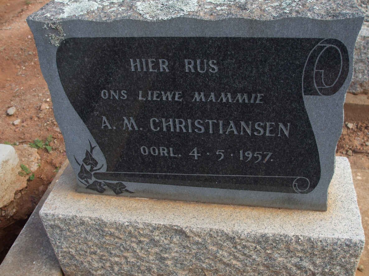 CHRISTIANSEN A.M. -1957