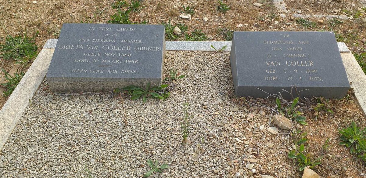 COLLER H.A., van 1898-1973 &amp; Grieta BRUWER 1888-1966