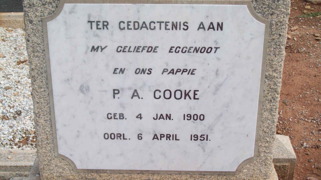 COOKE P.A. 1900-1951