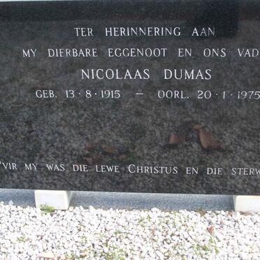 DUMAS Nicolaas 1915-1975