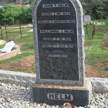 HELM John F. 1849-1925 &amp; Willemina J. 1856-1917