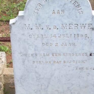 MERWE M.M., v.d. -1896