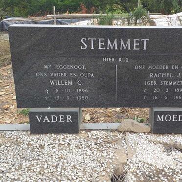 STEMMET Willem C. 1896-1980 &amp; Rachel J. STEMMET 1899-1983