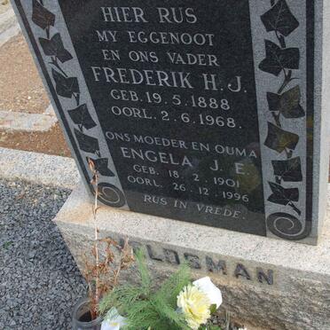 VELDSMAN Frederik H.J. 1888-1968 &amp; Engela J.E. 1901-1996