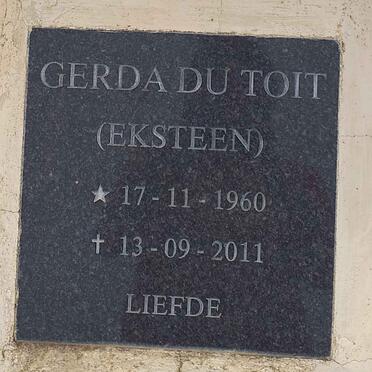 TOIT Gerda, du nee EKSTEEN 1960-2011