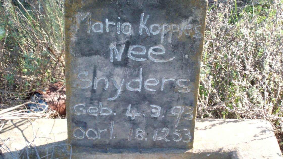 KOPPIES Maria nee SNYDERS 1893-1953