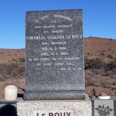 ROUX Cornelia Susanna, le nee ERASMUS 1896-1955