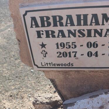 ABRAHAMS Fransina 1955-2017