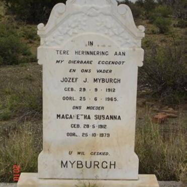 MYBURGH Jozef J. 1912-1965 &amp; Magaretha Susanna 1912-1979