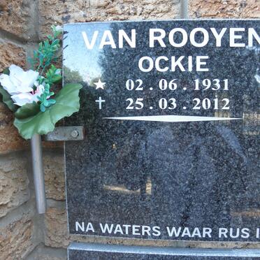 ROOYEN Ockie, van 1931-2012