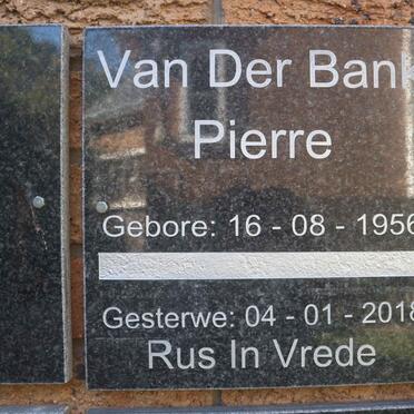 BANK Pierre, van der 1956-2018