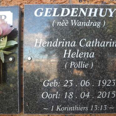 GELDENHUYS Hendrina Catharina Helena nee WANDRAG 1923-2015