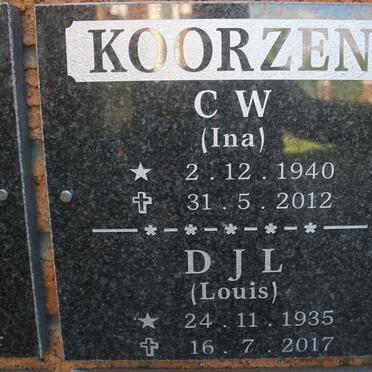 KOORZEN D.J.L. 1935-2017 &amp; C.W. 1940-2012