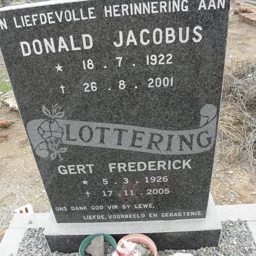 LOTTERING Donald Jacobus 1922-2001 :: LOTTERING Gert Frederick 1926-2005