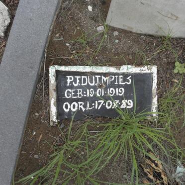 DUIMPIES P.J. 1919-1989