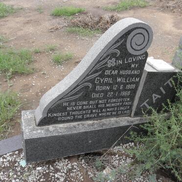 TAIT Cyril William 1909-1968 &amp; Anna Catharina Petronella 1913-1981