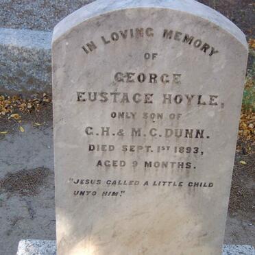 DUNN George Eustace Hoyle -1893