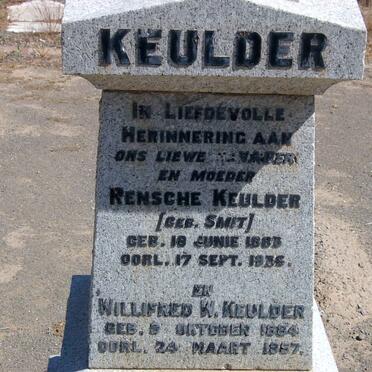KEULDER Willifred W. 1884-1957 &amp; Rensche SMIT 1883-1935