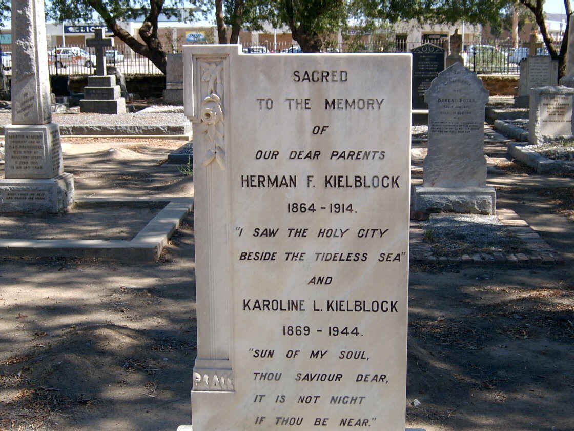 KIELBLOCK Herman F. 1864-1914 &amp; Karoline L. 1869-1944