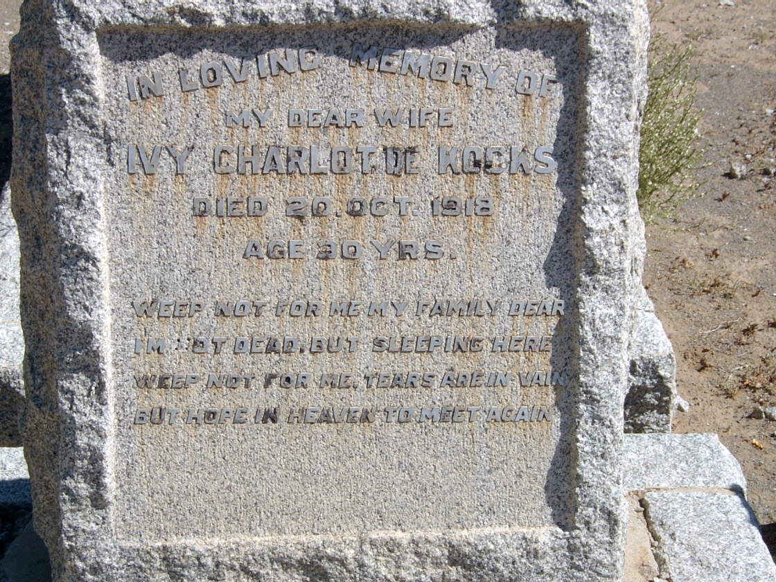 KOCKS Ivy Charlot, de -1918