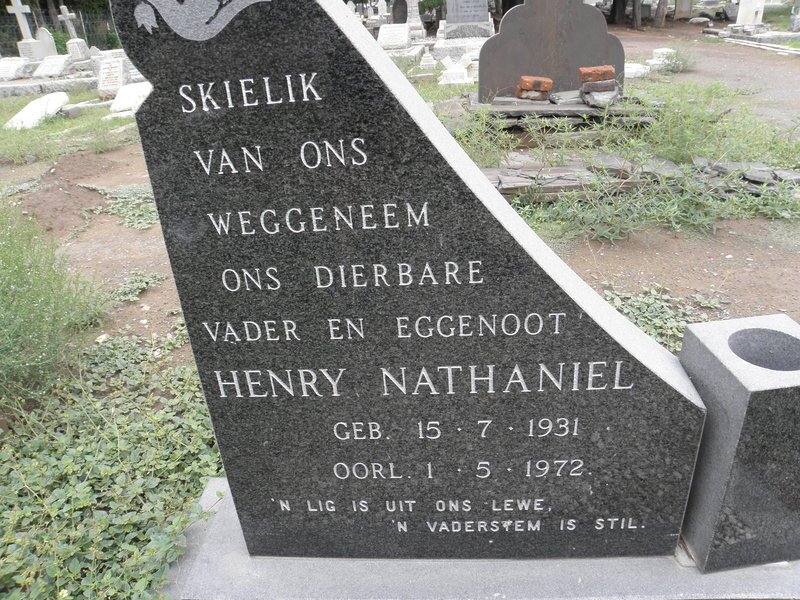 NATHANIEL Henry 1931-1972