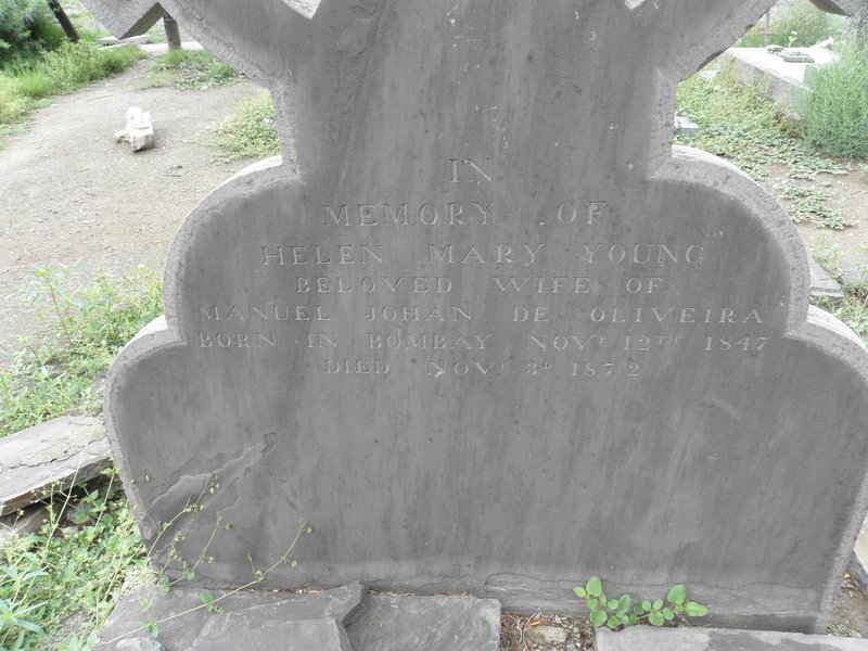 OLIVEIRA Helen Mary nee YOUNG 1847-1872