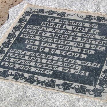 PATTON Muriel Violet -1921