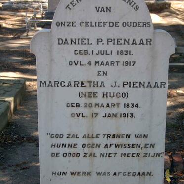 PIENAAR Daniel P. 1831-1917 &amp; Margaretha J. HUGO 1834-1913