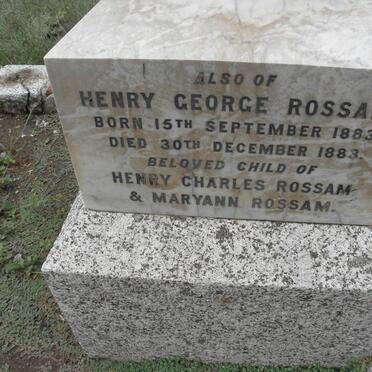 ROSSAM Henry George 1883-1883