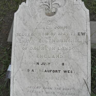 RUNCHMAN Samuel John 1862-1894