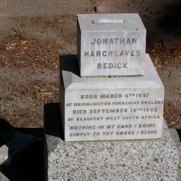 REDICK Jonathan Hargreaves 1857-1888