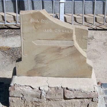 RICH?? M.A. nee CONRADIE