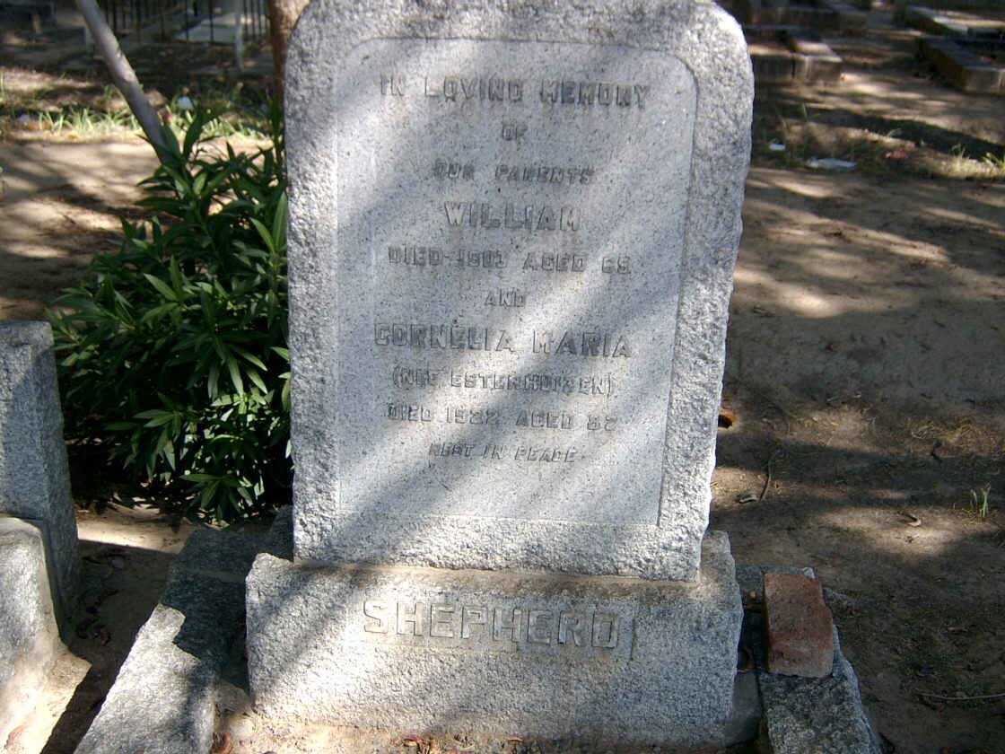 SHEPHERD William 1903 &amp; Cornelia Maria ESTERHUIZEN -1922