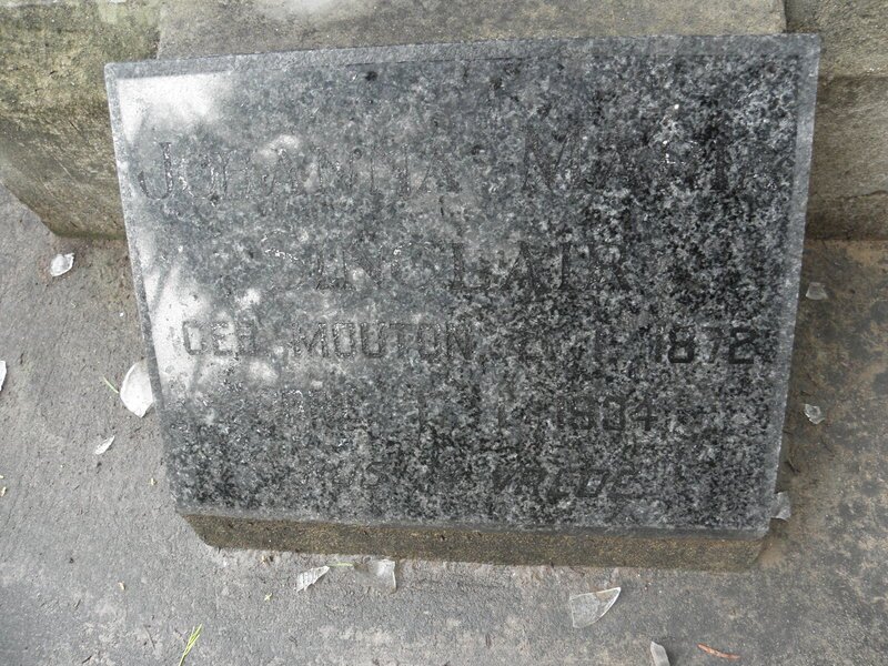 SINCLAIR Johanna Maria geb MOUTON 1872-1934