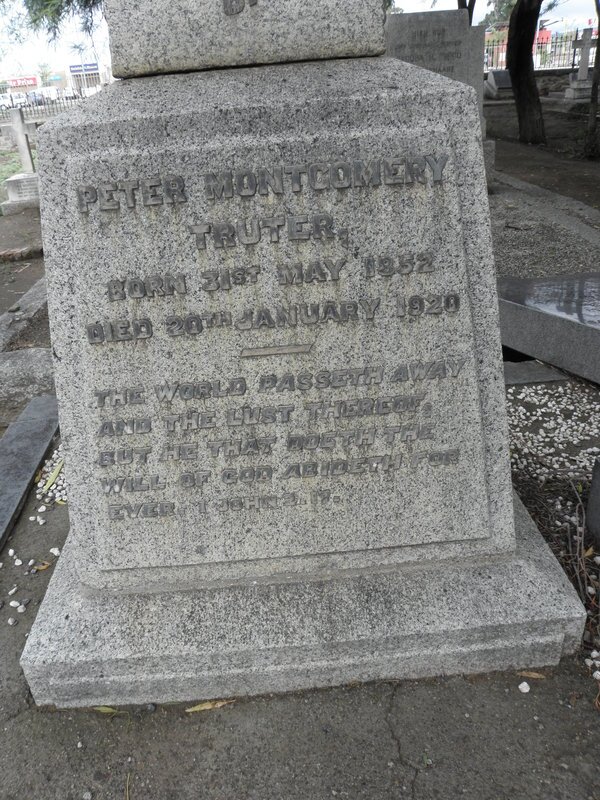 TRUTER Peter Montgomery 1852-1920