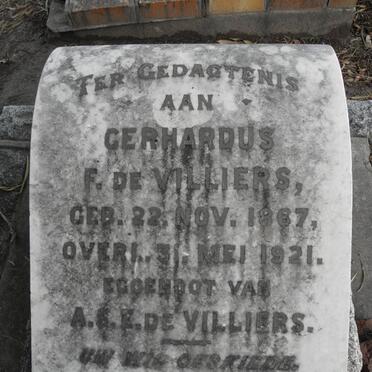 VILLIERS Gerhardus F., de 1867-1921