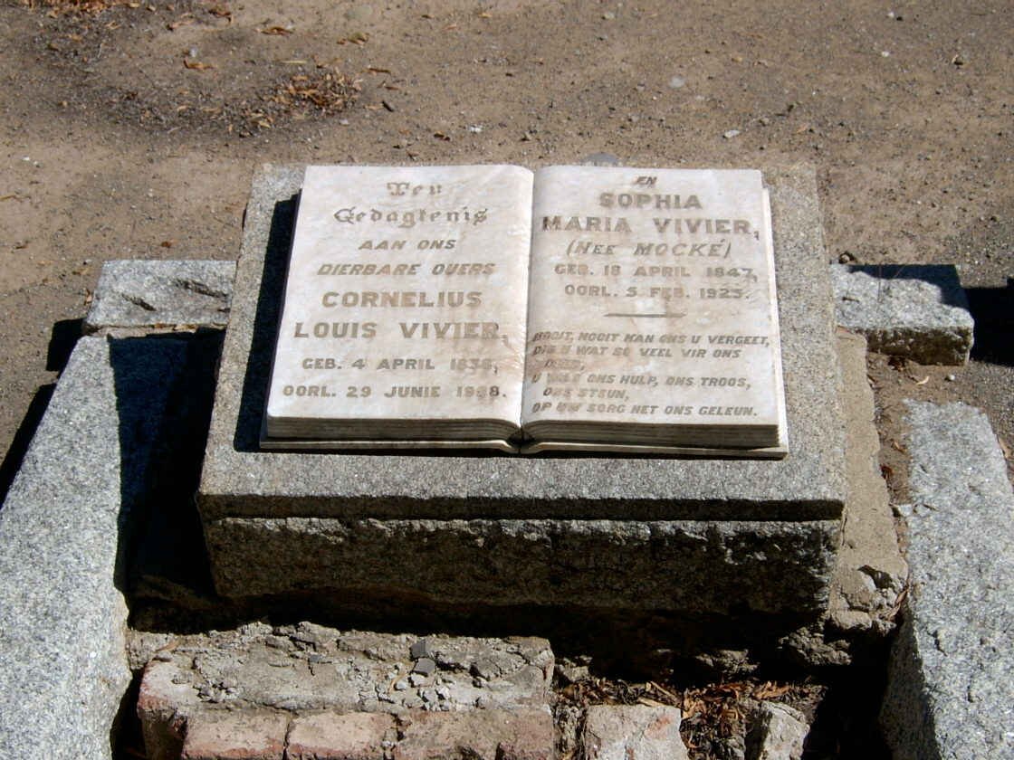 VIVIER Cornelius Louis 1838-1908 &amp; Sophia Maria MOCKE 1847-1923