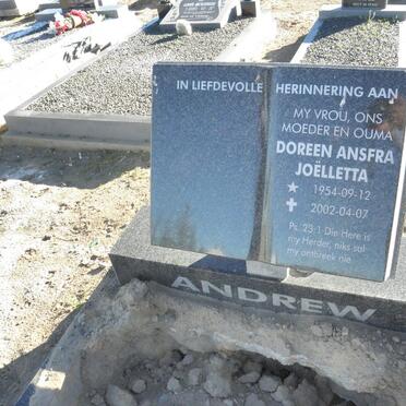 ANDREW Doreen Ansfra Joelletta 1954-2002