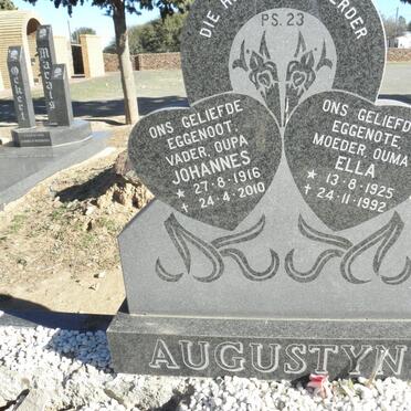 AUGUSTYN Johannes 1916-2010 &amp; Ella 1925-1992