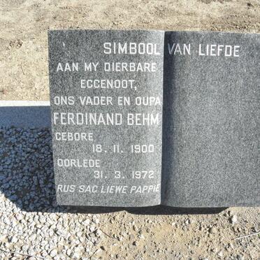 BEHM Ferdinand 1900-1972