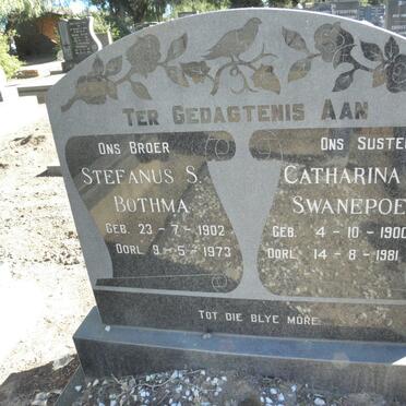 BOTHMA Stephanus M. 1902-1973 :: SWANEPOEL Catharina M.M. 1900-1981