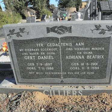 CILLIERS Gert Daniel 1897-1986 &amp; Adriana Beatrix 1901-1988